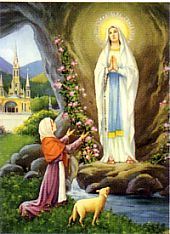 Notre-Dame de Lourdes avec Sainte Bernadette Soubirous